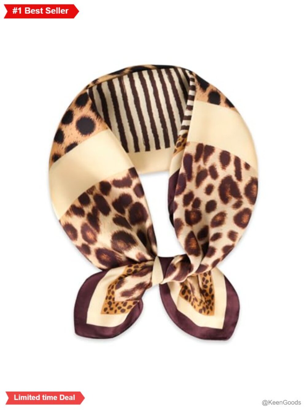 Silk Feel Square Scarf 27.5x27.5 Classic Pattern Bandana Hair Neck Wrap